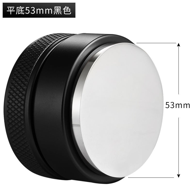 Macaron coffee cloth powder stainless steel powder Press Italian powder hammer adjustable 49/51/53/54/58mmHeavy black powder press flat bottom 53mm Heavy black powder press flat bottom 53mm 