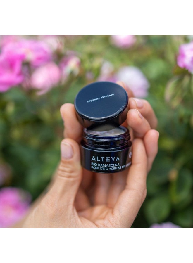 ألتيا كريم العين من Alteya Organics للعناية بالبشرة العضوية المعتمدة 0.51 أونصة سائلة/15 مل كريم محيط العين Bio Damascena الحائز على جائزة مع زيت الورد البلغاري العضوي، يعمل على تفتيح البشرة وتغذيتها وشدها - Image 4