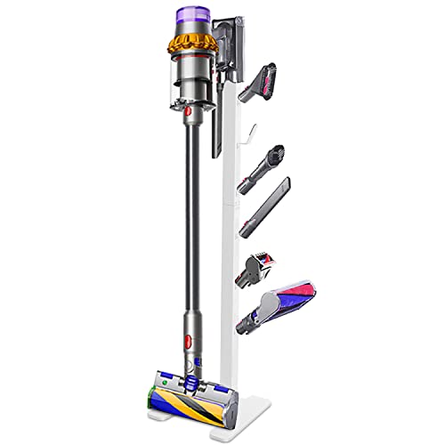 XIGOO Storage-Stand-Docking-Station-Holder Compatible with V15 Detect V11 V10 V8 V7 V6 Cordless Vacuum Cleaners, Stable Metal Organizer Rack(White, 6 Hooks) - Image 1