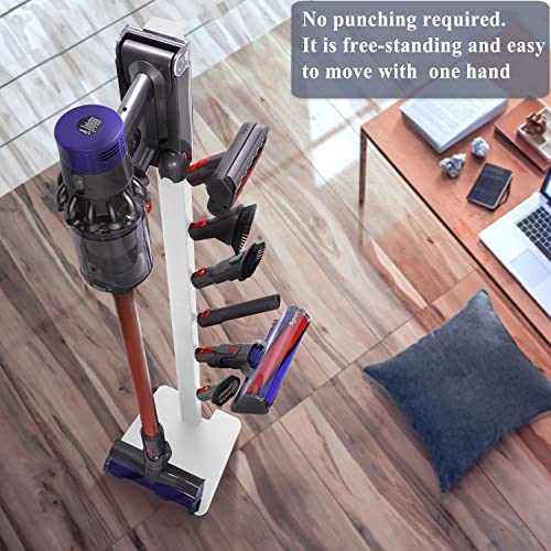 XIGOO Storage-Stand-Docking-Station-Holder Compatible with V15 Detect V11 V10 V8 V7 V6 Cordless Vacuum Cleaners, Stable Metal Organizer Rack(White, 6 Hooks) - Image 5