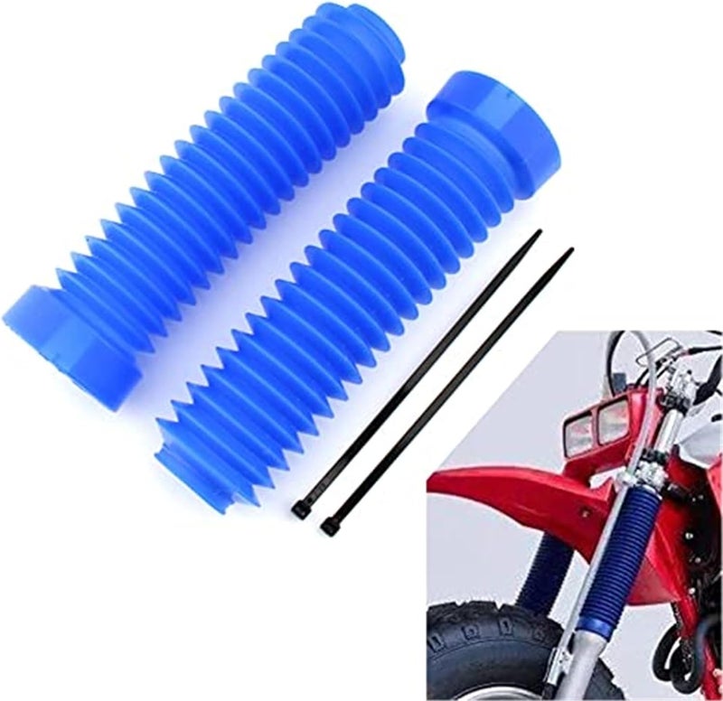 Wivplex Motorcycle Fork Gaiters Boots Shock Covers - Blue - Image 3