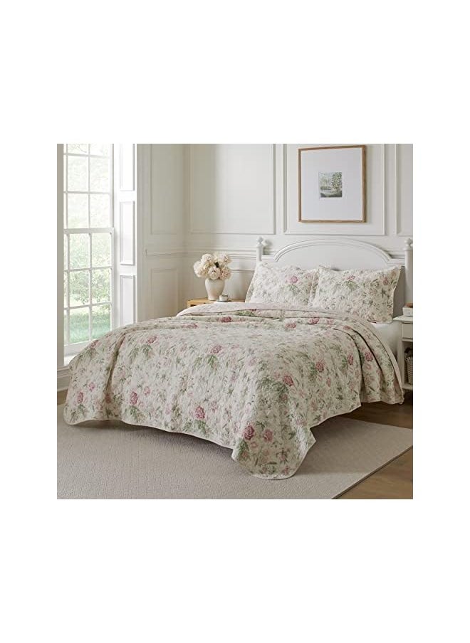 Home Twin Quilt Set Reversible Cotton Bedding With Matching Sham Lightweight Home Decor For All Seasons Breezy Floral Pink Green Twin - pzsku/Z3A2AA3FEA51EF532C816Z/45/_/1704262239/f9e9e3d4-f36f-422b-b54b-ad87c7566204