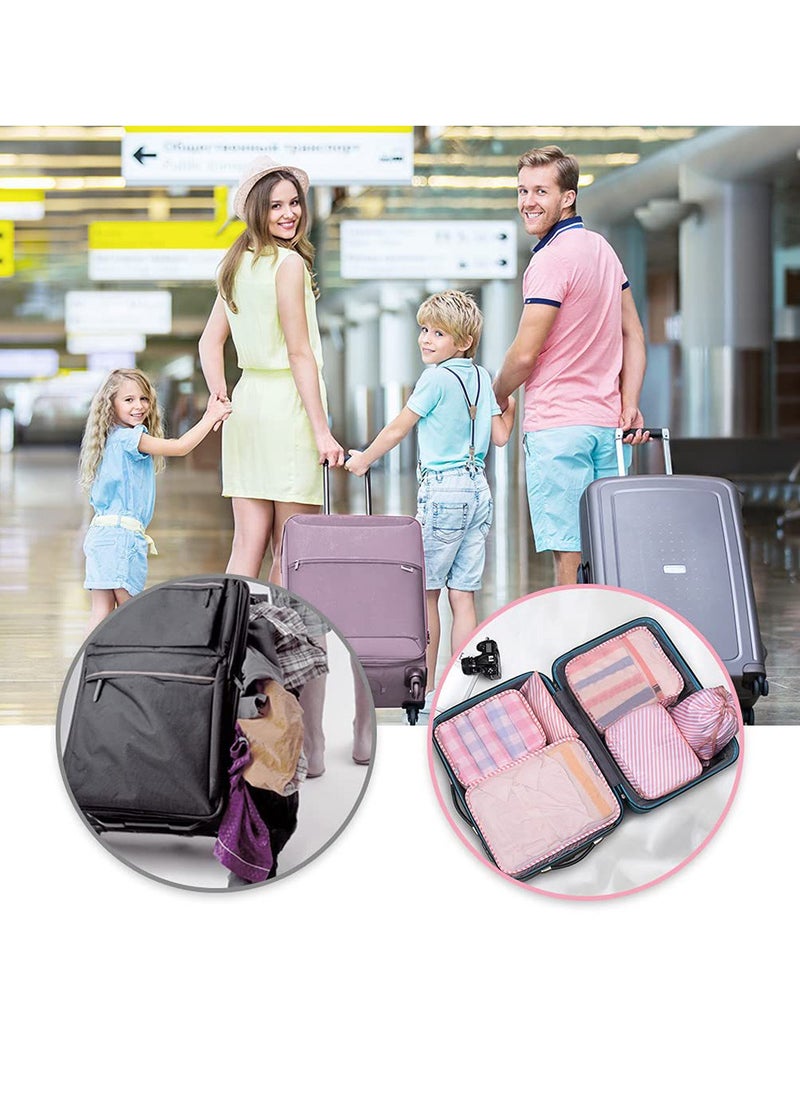 6-Piece Fashion Travel Storage Bag, Category Striped Clothes Organizer Bag, Portable Mesh Toiletry Bag Pink - pzsku/Z3A2AA5A9BB5BC12B346AZ/45/_/1703579954/3b403b01-7a8e-48eb-a916-cac44bcf365e