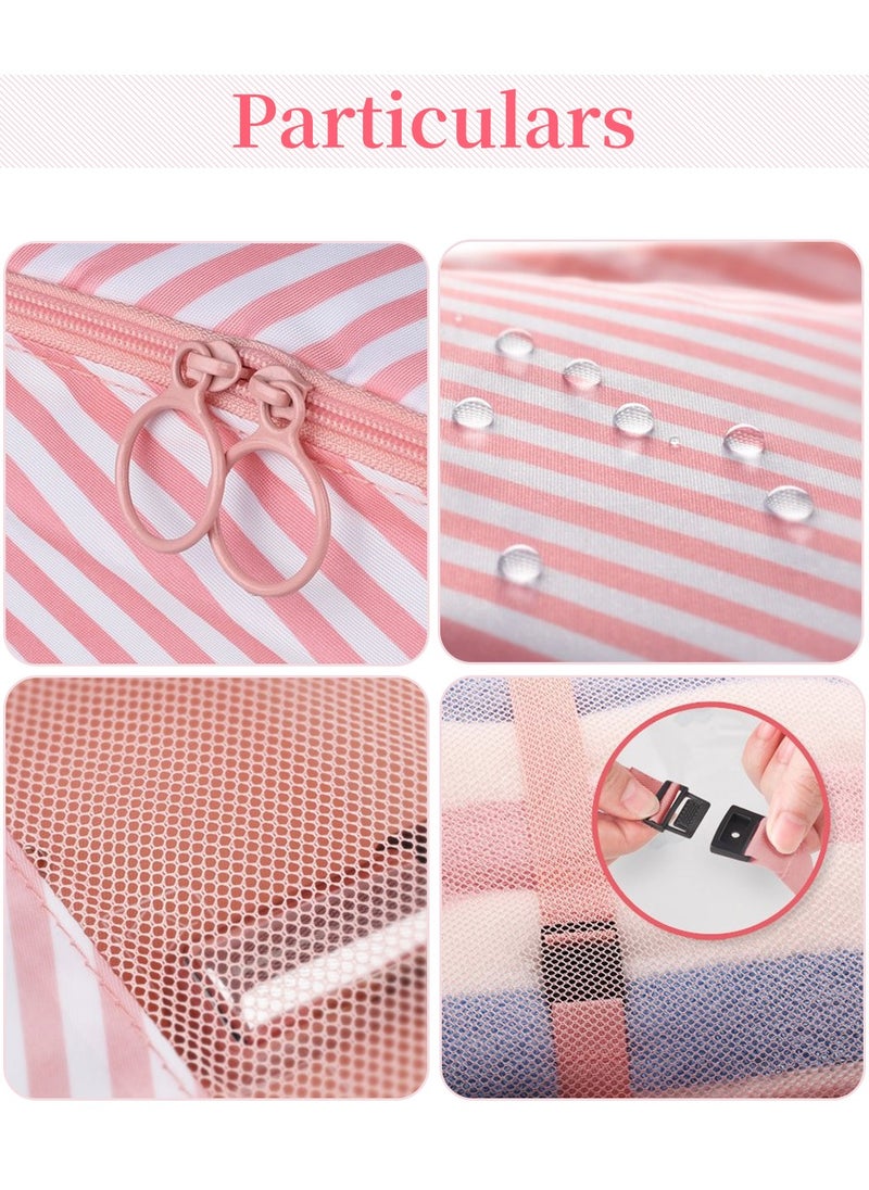 6-Piece Fashion Travel Storage Bag, Category Striped Clothes Organizer Bag, Portable Mesh Toiletry Bag Pink - pzsku/Z3A2AA5A9BB5BC12B346AZ/45/_/1718674340/d9164e0e-2333-4876-83b2-9fd86d83fcb4