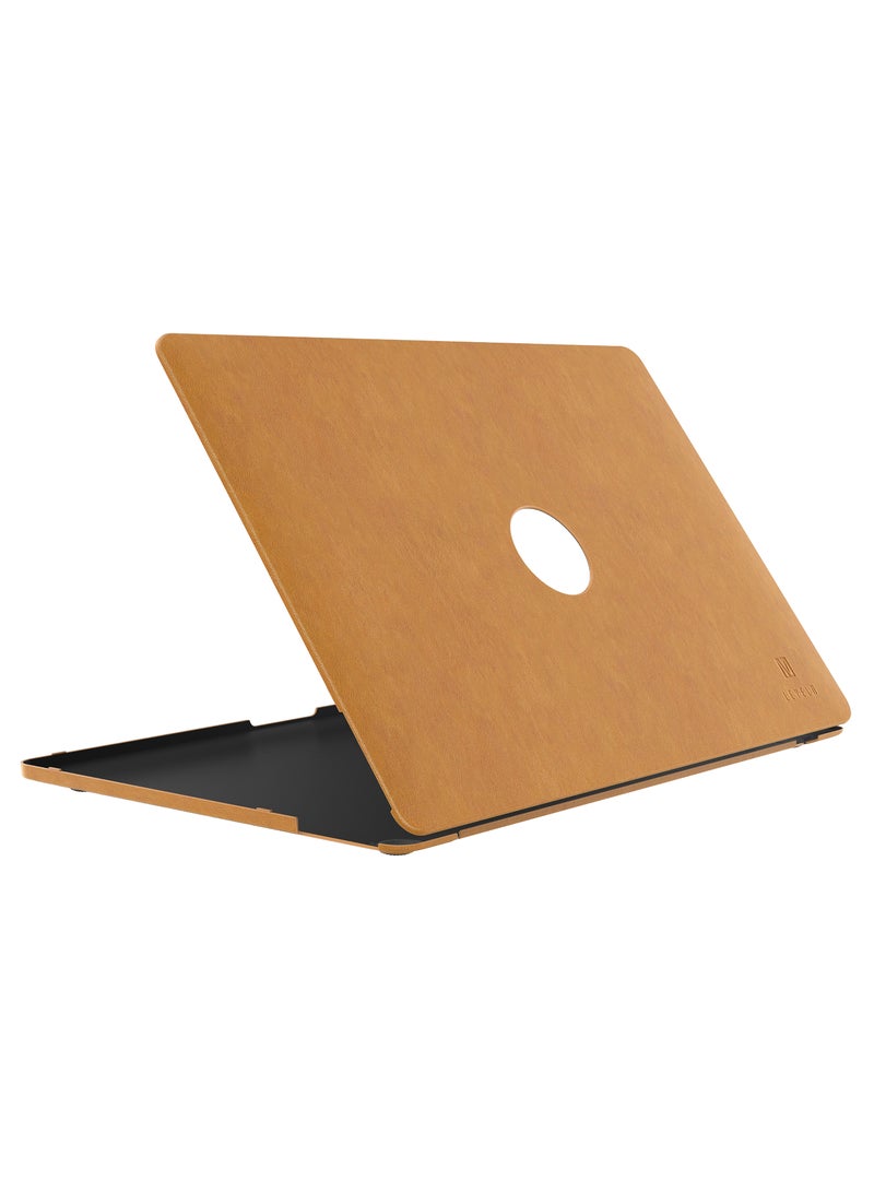 LEVELO Gevena Leather Cover for Macbook Pro 15 inch/ Lightweight and Ultra-Thin Laptop Case / Scratch and Damage Protection - Brown  - Image 2