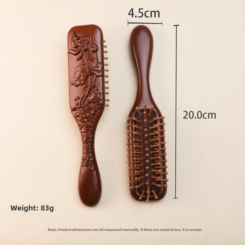 Narrow Air Cushion Comb Massage Wooden Portable Lotus narrow air cushion comb