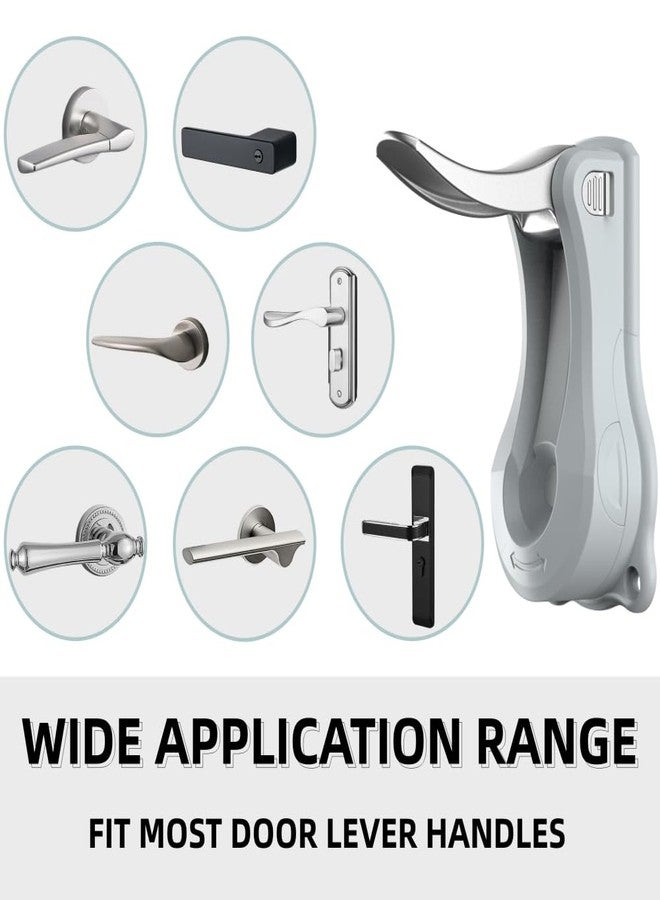 PUGED Baby Proof Door Handle Lever Lock Child Proofing Safety Lock for Door Handles Door Lever Lock One Hand Operation Simple Install No Drilling Child Safety Door Handle Lock (Grey, 1 Pack) - Image 5