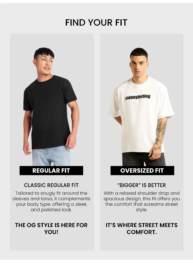Beyoung White Moneyfesting Oversized T-Shirt