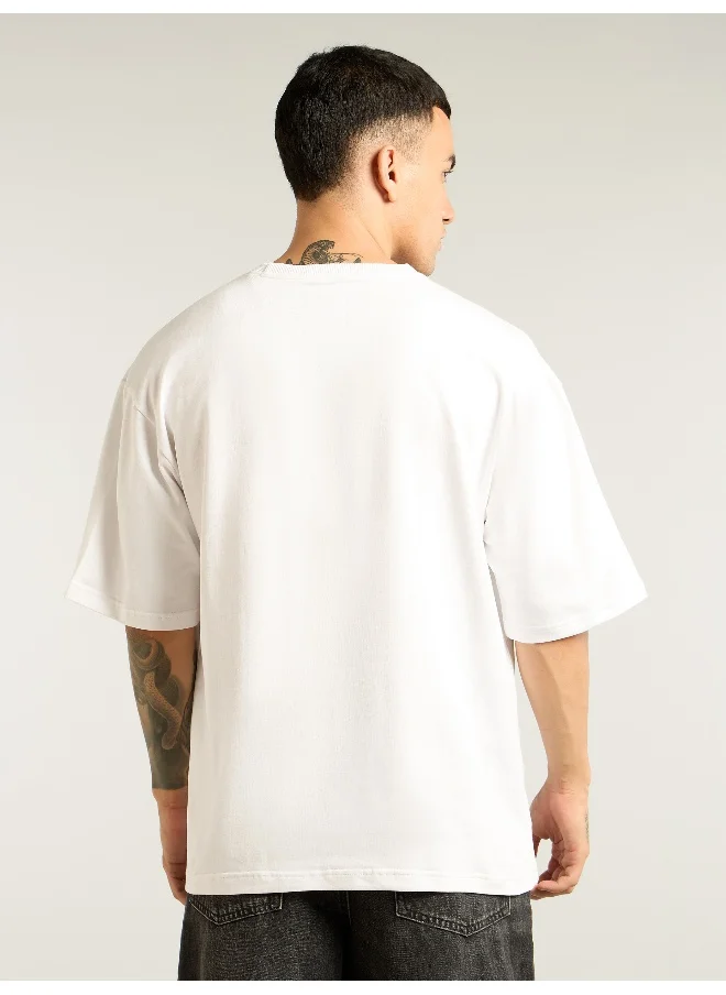 Beyoung White Moneyfesting Oversized T-Shirt