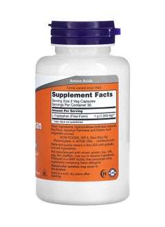 now L-Tryptophan, 500 mg, 60 Veg Capsules  - Image 2