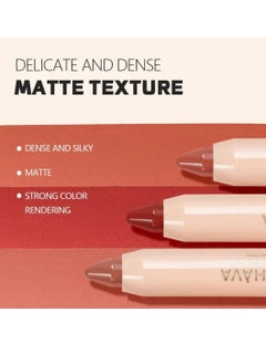 LACHAVA Ultra Matte Lipstick Waterproof and Long Lasting Lip Liner Lip Makeup Matte Finish Hydrating Lipstick Matte Nude Lipstick Lipliner Lip Crayons Moisture Smooth Matte Lipstick Pencils # 07  - Image 4