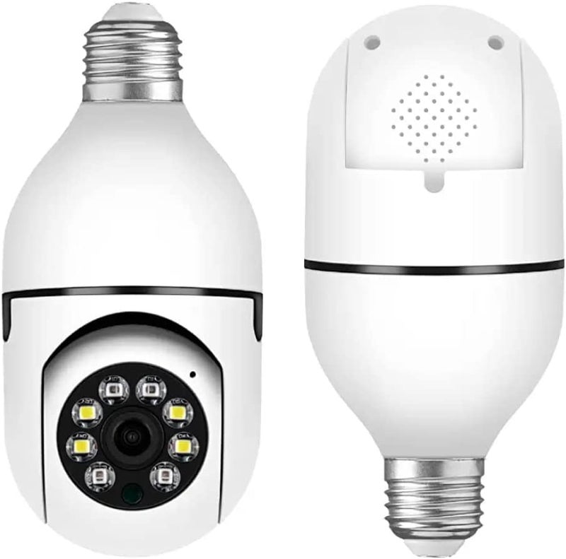 SIOVS WiFi Camera CCTV Camera 1440p Wireless PTZ Bulb Shape V380 Pro Indoor 360 Smart Home Security Camera Light Vision 24x7 Continuous Recording with Motion Sensor LED Lights Auto Tracking  - Image 1