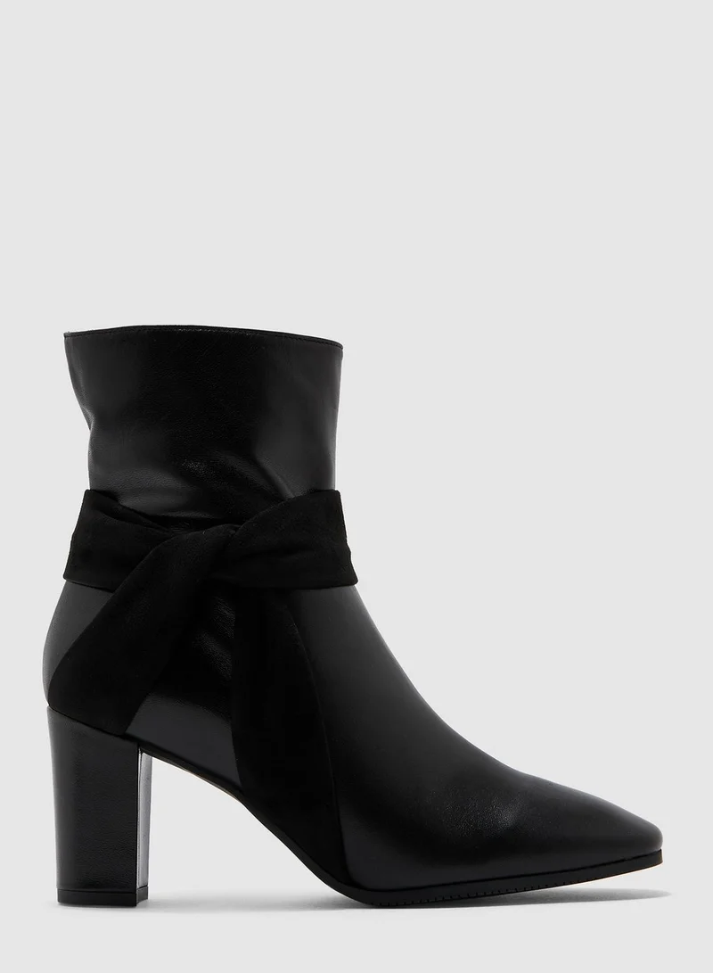 Karen Millen Florence Bloom Boot -  Black