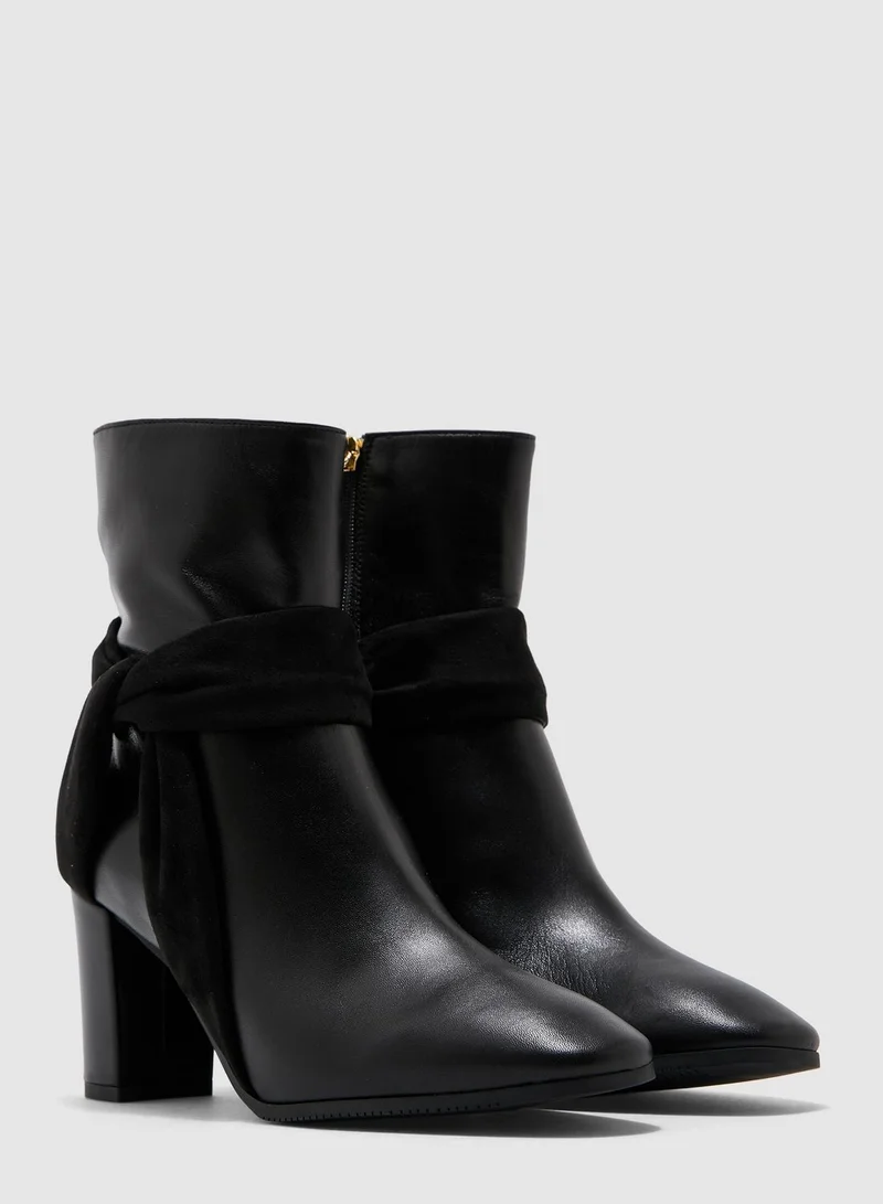 Karen Millen Florence Bloom Boot -  Black