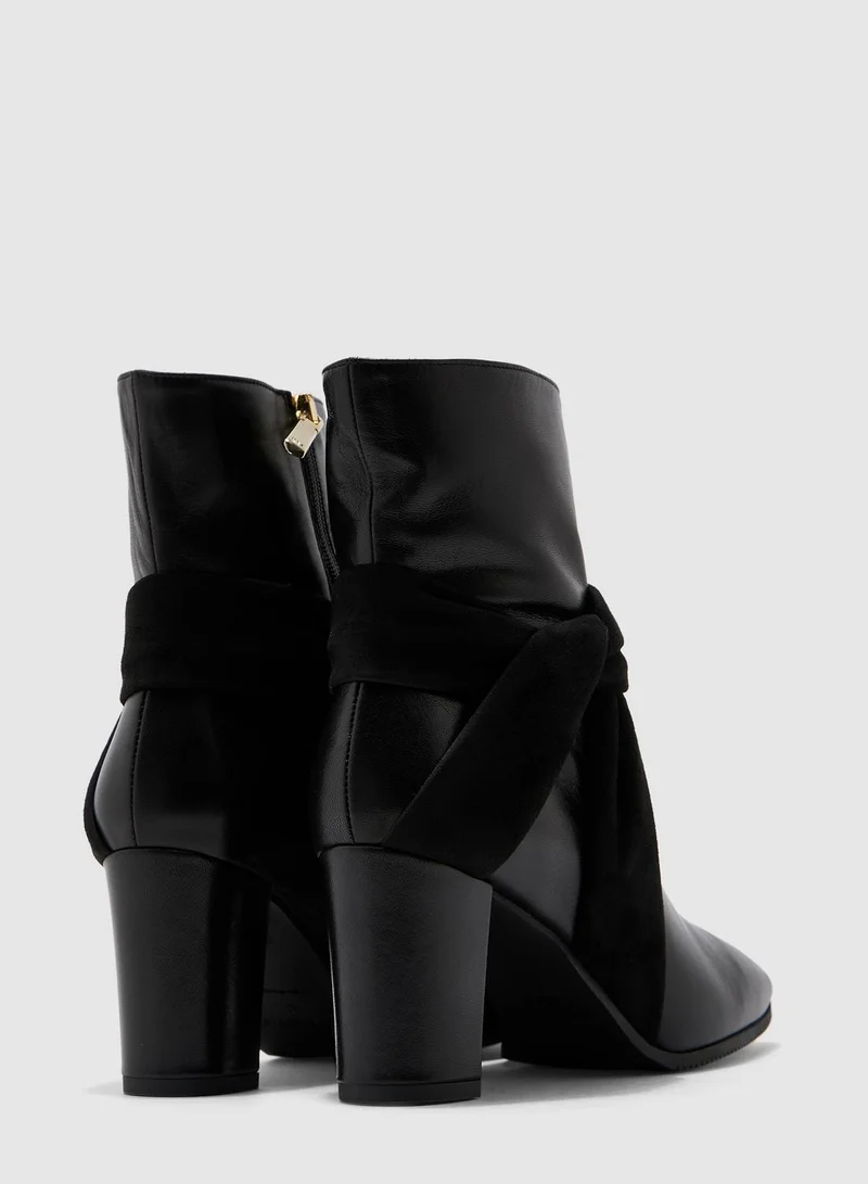Karen Millen Florence Bloom Boot -  Black