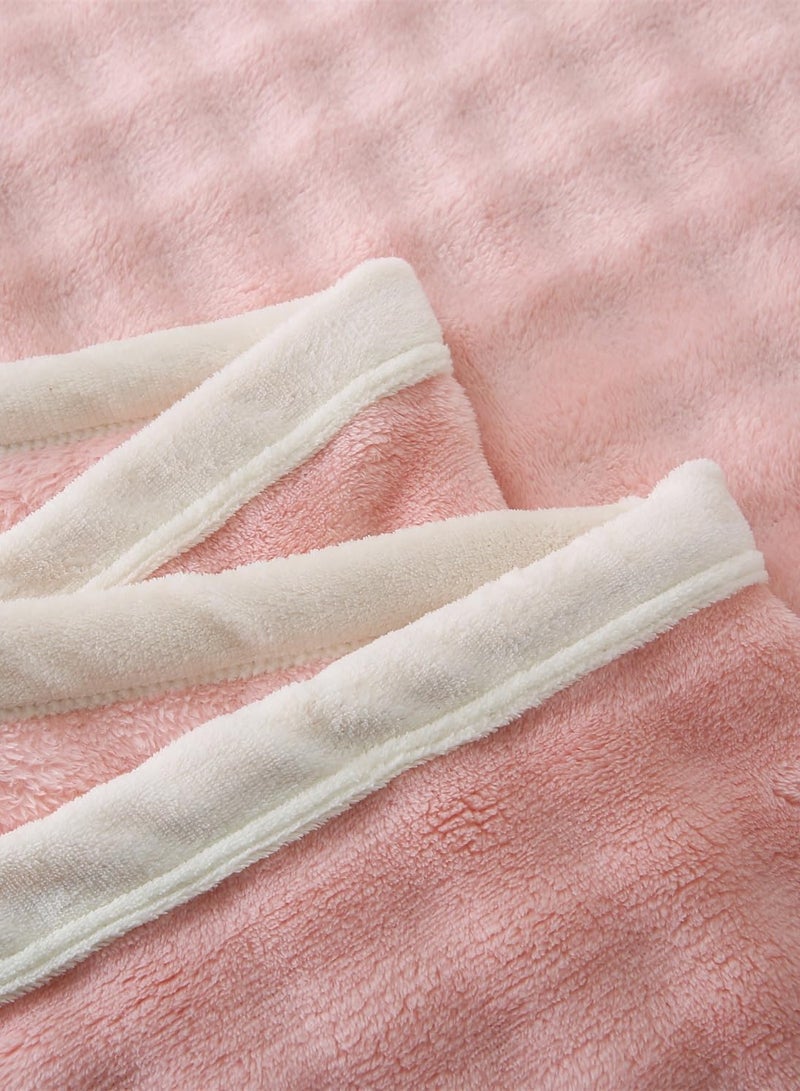 زيريفام zerifam بطانية -- بطانية الشتاء ، سميكة فقاعة نسيج بطانية ، مناسبة للمكاتب ، والكراسي ، والأرائك ، والتخييم السفر قيلولة بطانية حجم 180 * 200 سم ( الوردي ) . - Image 2