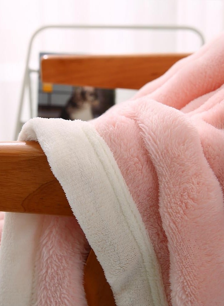 زيريفام zerifam بطانية -- بطانية الشتاء ، سميكة فقاعة نسيج بطانية ، مناسبة للمكاتب ، والكراسي ، والأرائك ، والتخييم السفر قيلولة بطانية حجم 180 * 200 سم ( الوردي ) . - Image 5