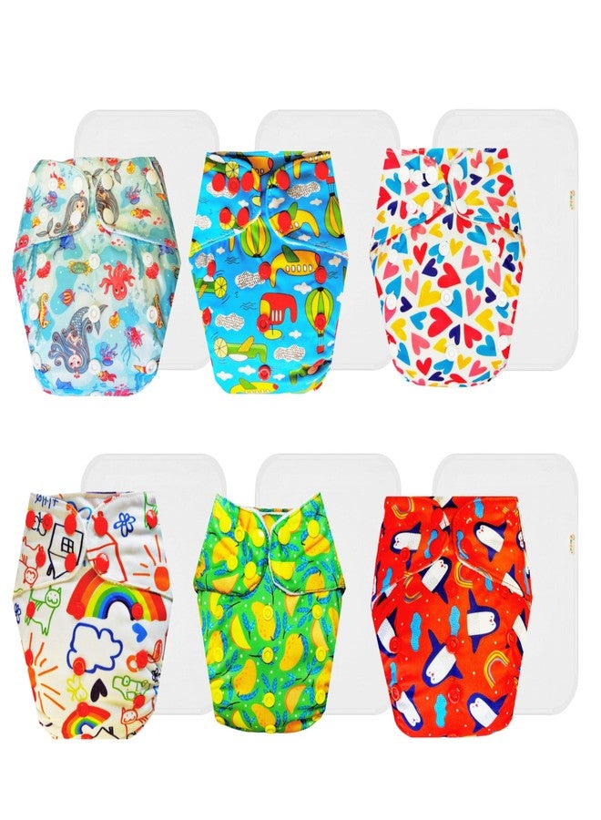 حفاضات دمبلدو القماشية الممتازة مع حشوة قطنية (عبوة من 6 قطع) | ملائمة ومريحة | تسمح بمرور الهواء | مناسبة للسفر | تغيير حفاضات بدون قلق | من 3 أشهر إلى 3 سنوات | للجنسين - Image 1