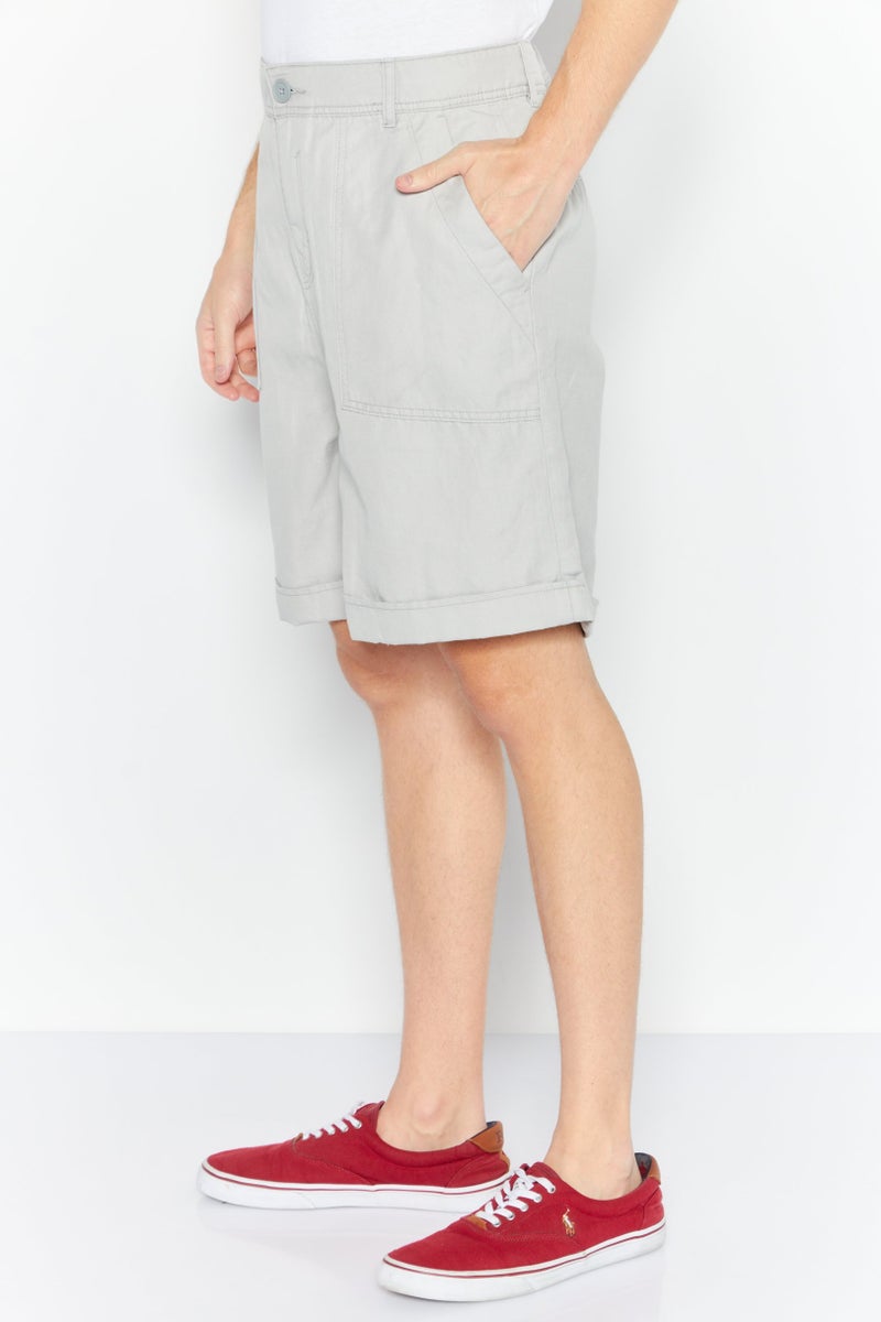 ESPRIT Men Plain Denim Shorts, Grey - Image 3