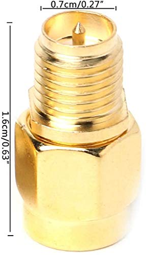 TengKo SMA Male Plug to RP-SMA Female RF Straight Connector Gold Plating Adapter for Wi-Fi Antenna Repeaters Radio Signal Extension Cable (2 Pack) - Image 3