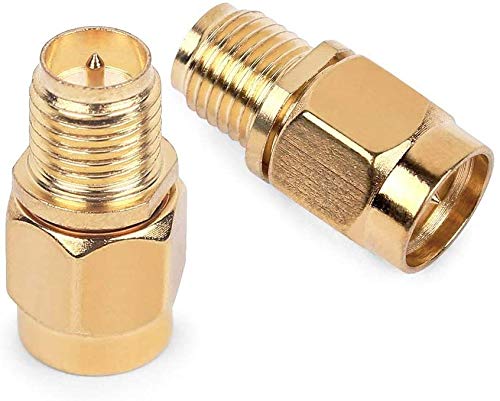 TengKo SMA Male Plug to RP-SMA Female RF Straight Connector Gold Plating Adapter for Wi-Fi Antenna Repeaters Radio Signal Extension Cable (2 Pack) - Image 2