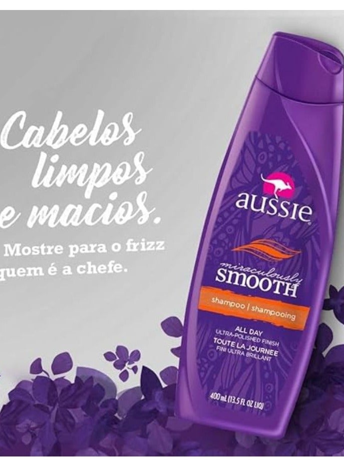 Aussie Smooth Shampoo 13.5oz - Image 1