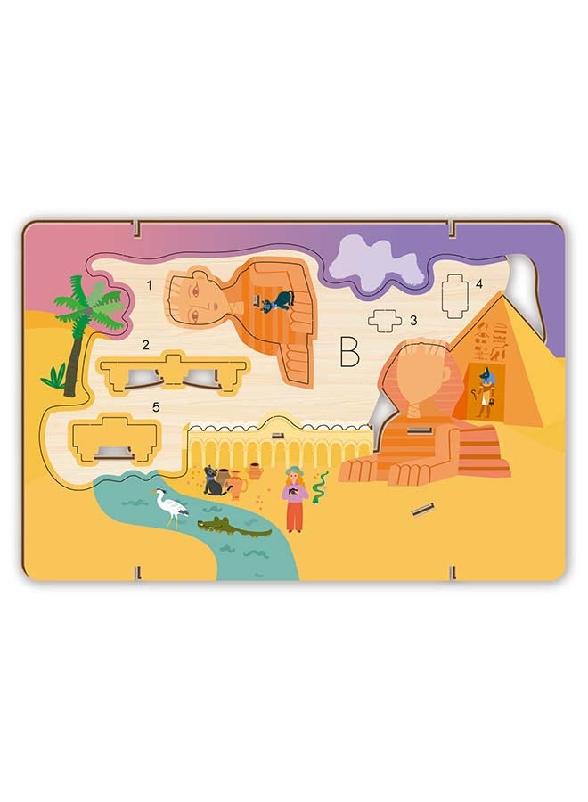 Avenir Let’s Travel Together 3D Cityscape Puzzle – Cairo Wooden DIY Model Kit | Build Famous Landmarks with Illustrated Guide | Educational Travel Gift for Kids & Adults - Image 4