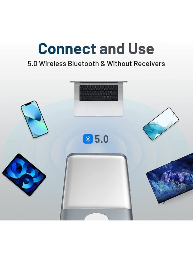 Cheerdots Bluetooth Presentation Clicker Wireless Presenter, Air Mouse with Red Light Presentation Remote for Mac, Windows, iPad OS and Android, Space Silver - Image 2