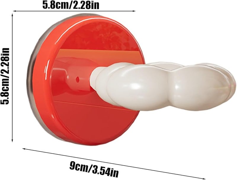 Red Suction Cup Hooks No Punching Towels Hooks Anti Slip Load Bearing Home Organizer - Image 3