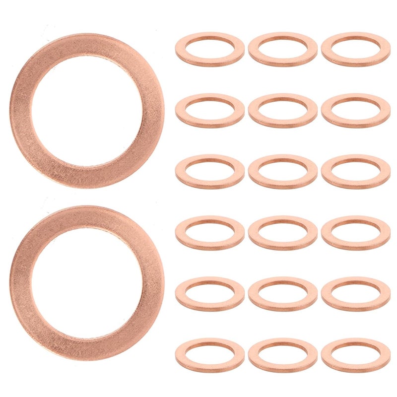 25PCS Oil Crush Washer Accessories - Copper Oil Drain Plug Gasket - Washer Gaskets Seals Replacement Compatible with Mercedes - Image 1