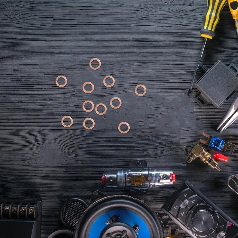 25PCS Oil Crush Washer Accessories - Copper Oil Drain Plug Gasket - Washer Gaskets Seals Replacement Compatible with Mercedes - Image 5