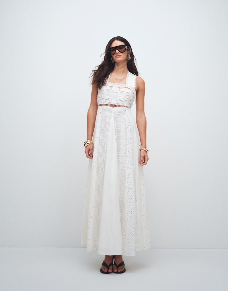 TOPSHOP Broderie Woven Dress - Image 1