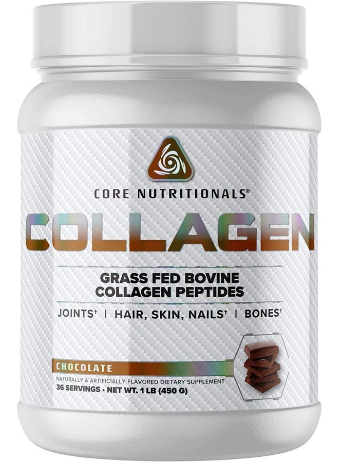 Core Nutritionals كولاجين كور نيوترشنالز، ببتيدات كولاجين من لحم البقر المعتمد على العشب، يدعم المفاصل والشعر والبشرة والأظافر، 35 حصة (شوكولاتة، 1 رطل) - Image 1