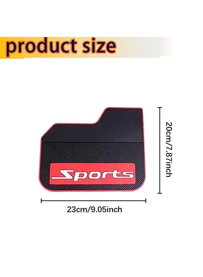 4pcs Black Red Short Car Mudguards Heavy Duty SUV Mud Flaps with Installation Tools - Image 4