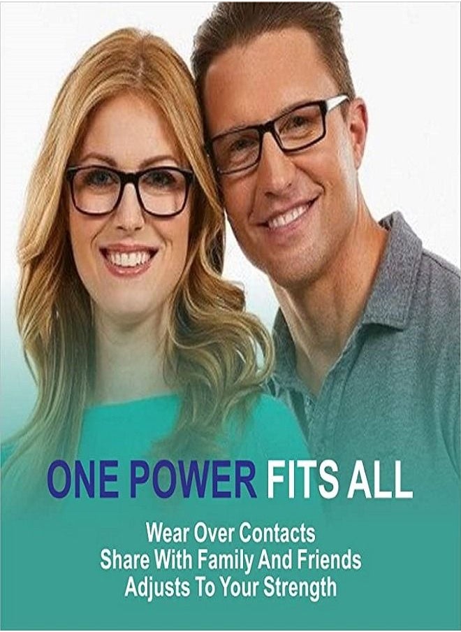 Generic - One Power Glasses Readers Pack of 3 Read Small Print and Computer Screens Adjustable Eyeglasses Flex Clear Focus Auto Adjusting Optic for Women & Men - Image 1