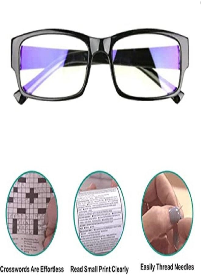 Generic - One Power Glasses Readers Pack of 3 Read Small Print and Computer Screens Adjustable Eyeglasses Flex Clear Focus Auto Adjusting Optic for Women & Men - Image 1