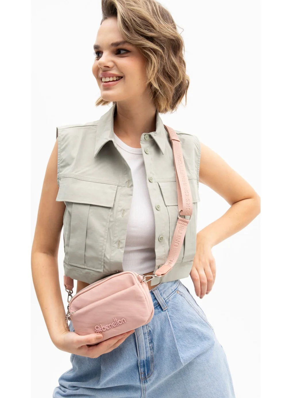 يونايتد كولورز أوف بينتيون Benetton Women's Crossbody Bag Pink BNT1205