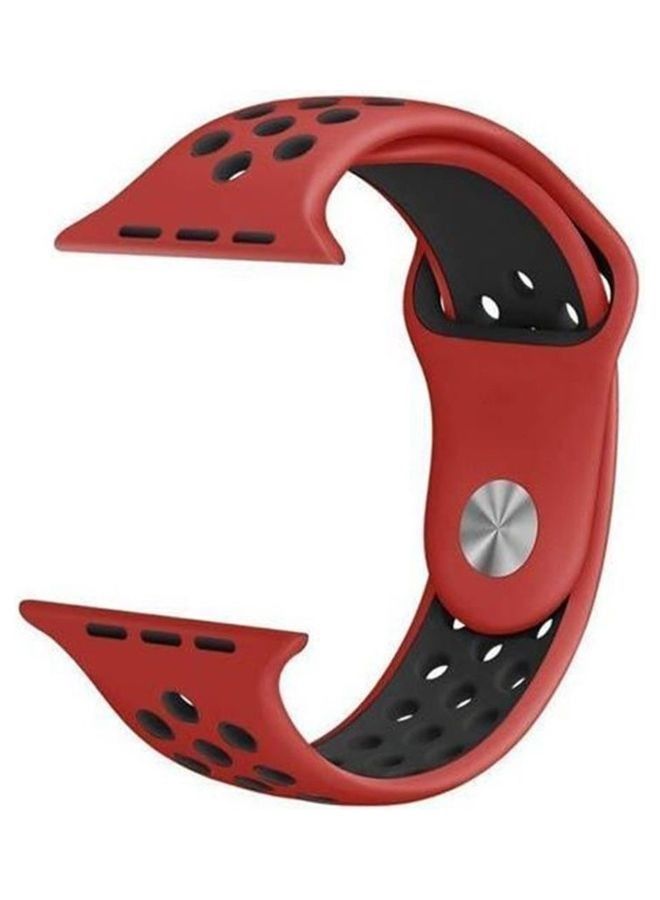 سوار بديل لساعة Apple Watch Series 5/6/7 42/44/45 ملم أحمر - Image 2