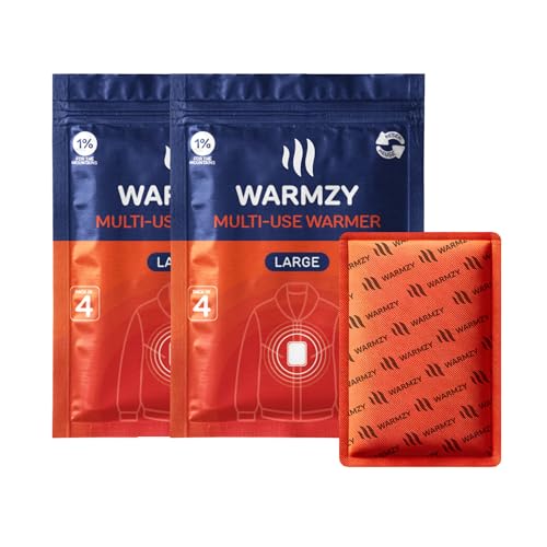 Warmzy Reusable Body Warmer (8 Pcs Large) | Warmth for 9+ Hours |, Self-Activated Pocket Heater Body Warmers - Heat Pouch | Long-Lasting Self Heating Trekking Accessories for Men - Image 1