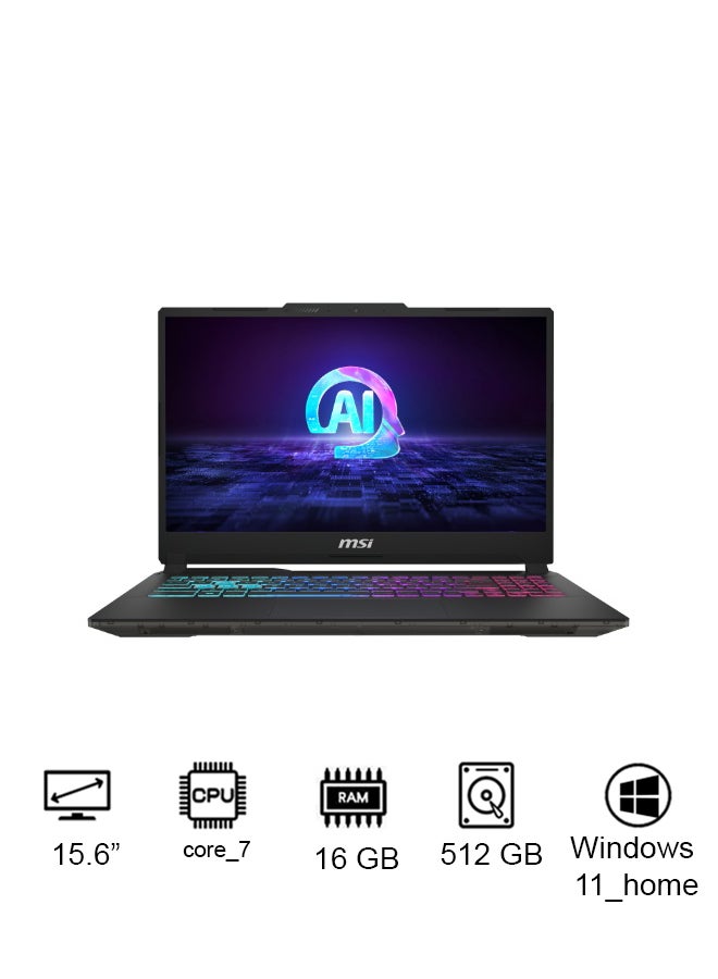 MSI Cyborg Laptop With 15.6-Inch Full HD Display,Core 7 240H Processor/16GB RAM/512GB SSD/Nvidia Geforce RTX 3050 6GB Graphics/Windows 11 Home Translucent Black - Image 1