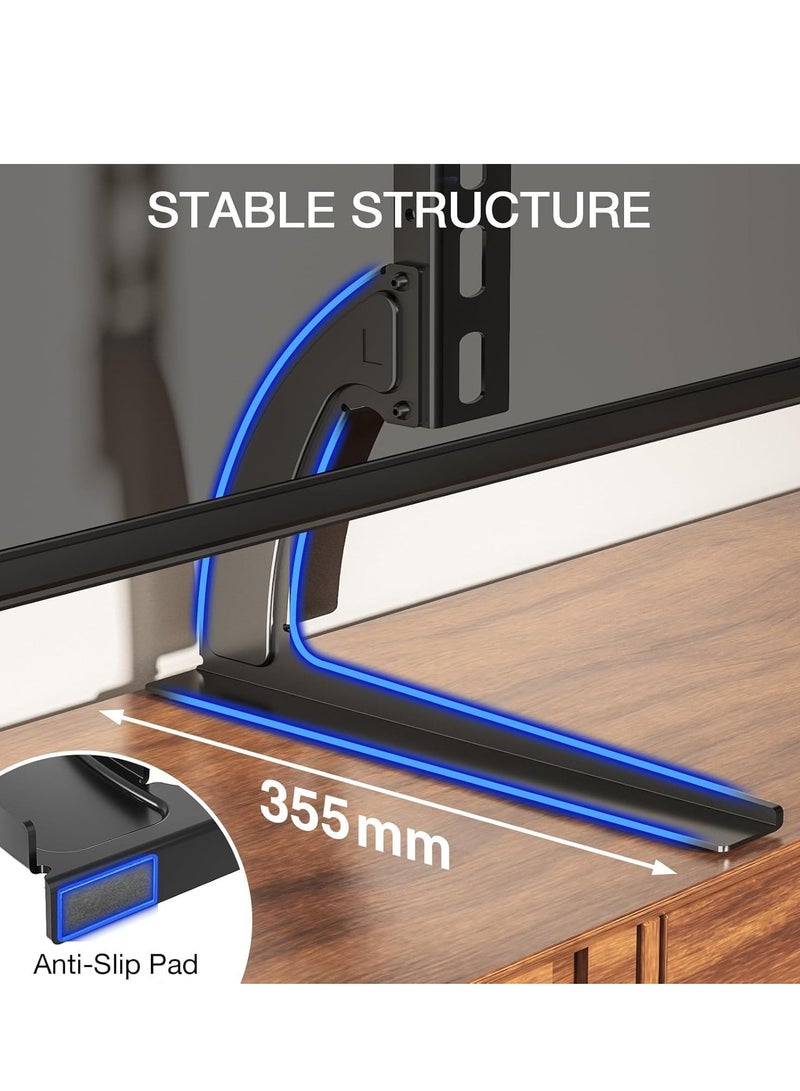 ELTRAZONE Universal TV Stand Legs for 20–65 Inch Flat Screen TVs – Adjustable Height Pedestal Mount with VESA Compatibility Up to 800x500mm – Heavy-Duty Tabletop Stand with 40KG Load Capacity – Replacement Legs for LCD, LED, Smart TVs – Ideal for Home, Office, Bedroom - Image 4