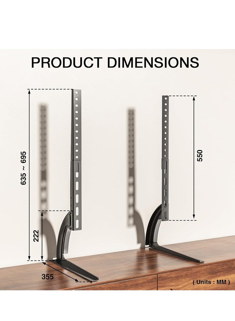 ELTRAZONE Universal TV Stand Legs for 20–65 Inch Flat Screen TVs – Adjustable Height Pedestal Mount with VESA Compatibility Up to 800x500mm – Heavy-Duty Tabletop Stand with 40KG Load Capacity – Replacement Legs for LCD, LED, Smart TVs – Ideal for Home, Office, Bedroom - Image 5