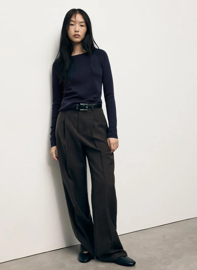 MANGO Long-sleeved fine-knit sweater