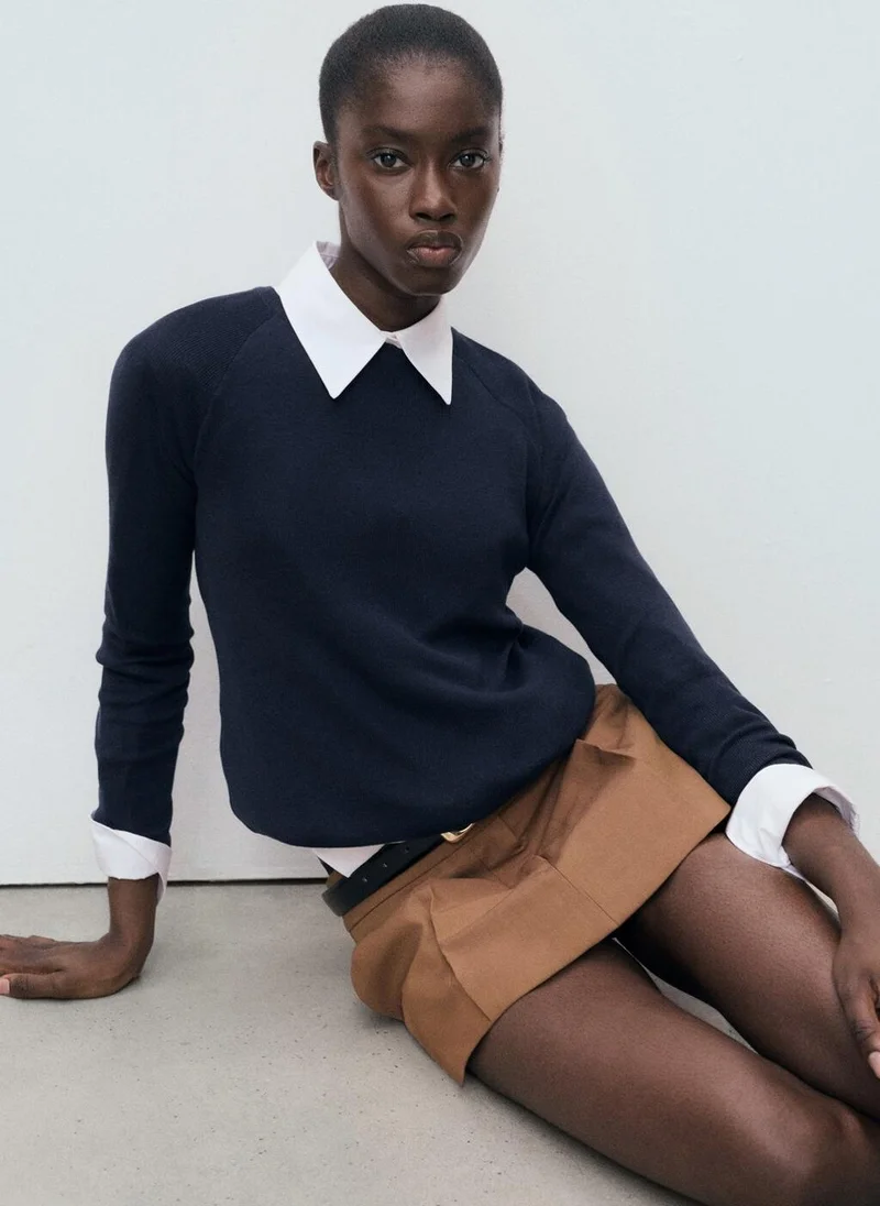 MANGO Long-sleeved fine-knit sweater