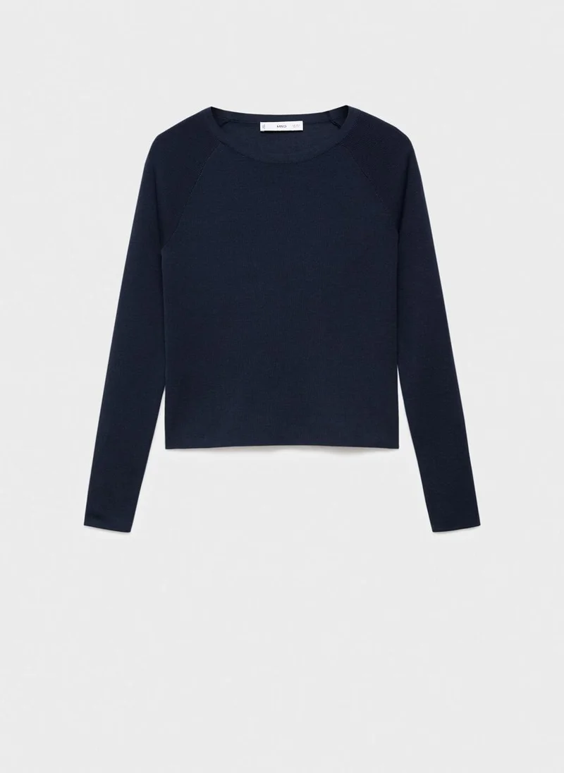 MANGO Long-sleeved fine-knit sweater