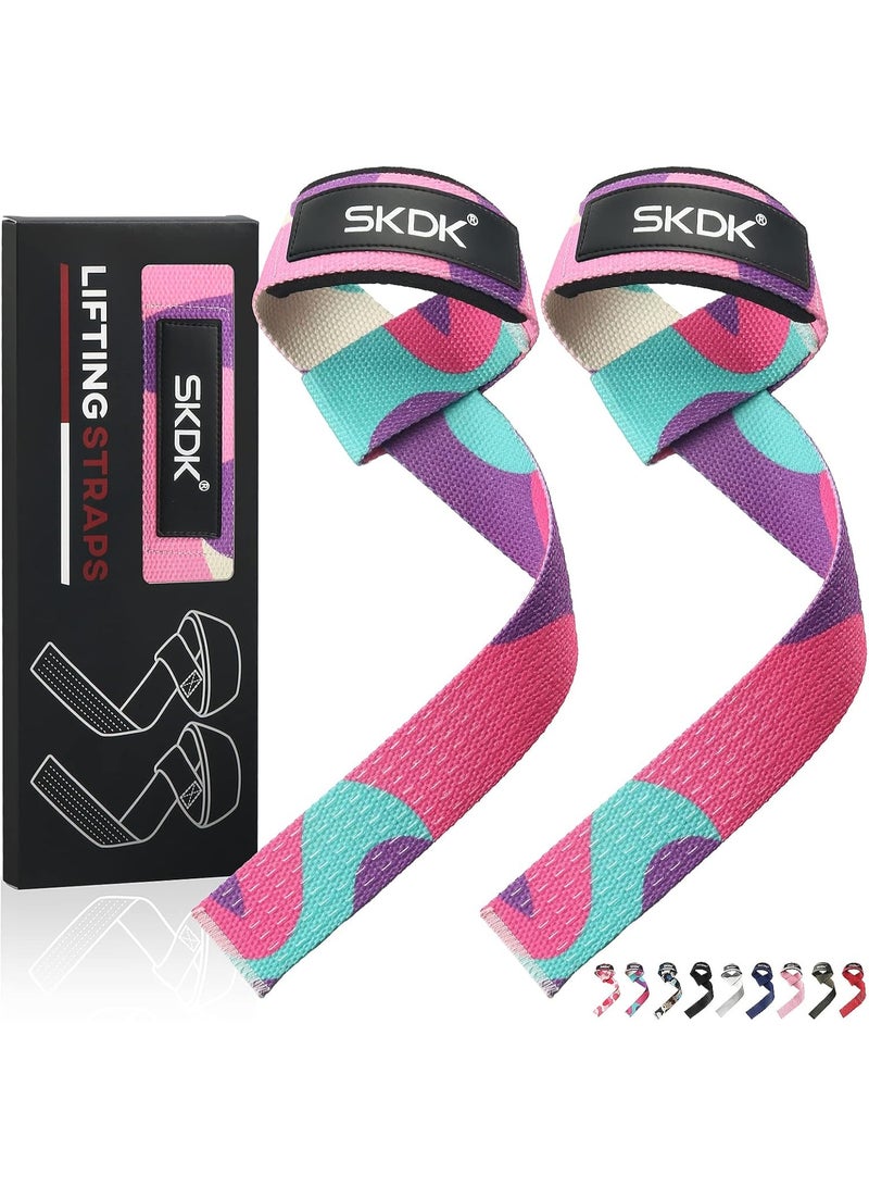 إس كي دي كي أحزمة رفع معصم من القطن الصلب مع أشرطة رفع معصم مبطنة بالنيوبرين وسيليكون مضاد للانزلاق - لرفع الأثقال وكمال الأجسام وXfit وتدريب القوة - Image 1