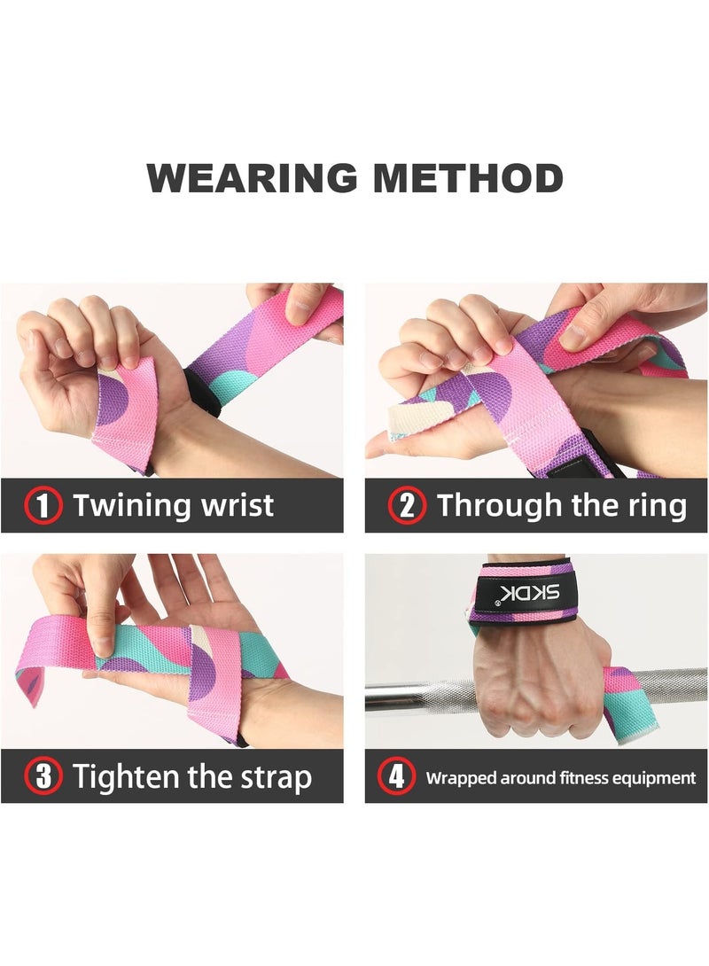 إس كي دي كي أحزمة رفع معصم من القطن الصلب مع أشرطة رفع معصم مبطنة بالنيوبرين وسيليكون مضاد للانزلاق - لرفع الأثقال وكمال الأجسام وXfit وتدريب القوة - Image 2