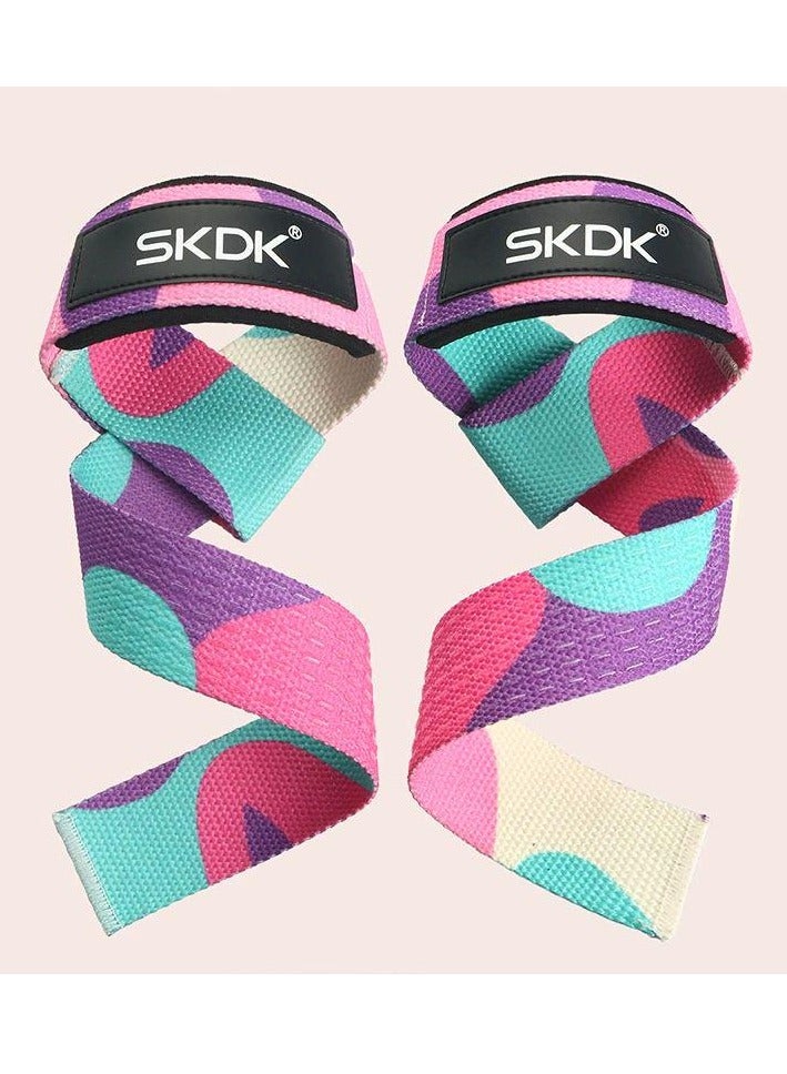 إس كي دي كي أحزمة رفع معصم من القطن الصلب مع أشرطة رفع معصم مبطنة بالنيوبرين وسيليكون مضاد للانزلاق - لرفع الأثقال وكمال الأجسام وXfit وتدريب القوة - Image 4