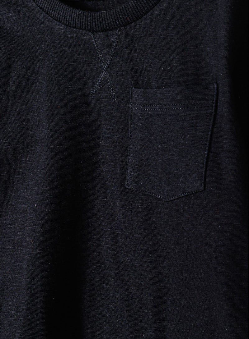 مينوتي تيشيرت أولادي بأكمام طويلة وجيب أمامي - Image 3