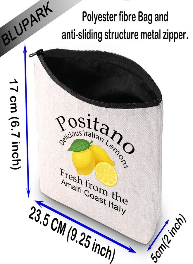 BLUPARK Italian Islands Cosmetic Bag Positano Delicious Italian Lemons Fresh Makeup Bag Southern Italy Travel Gift (Positano) - Image 2